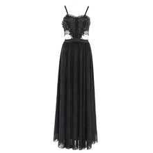 Load image into Gallery viewer, ESKT05901 Black Rose cutout waist strapless dress
