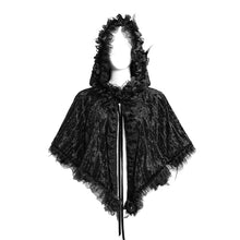 Load image into Gallery viewer, CA051 Gothic embroidered velvet hooded cape
