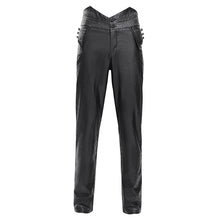 Load image into Gallery viewer, PT266 Gothic pattern leather high waist trousers
