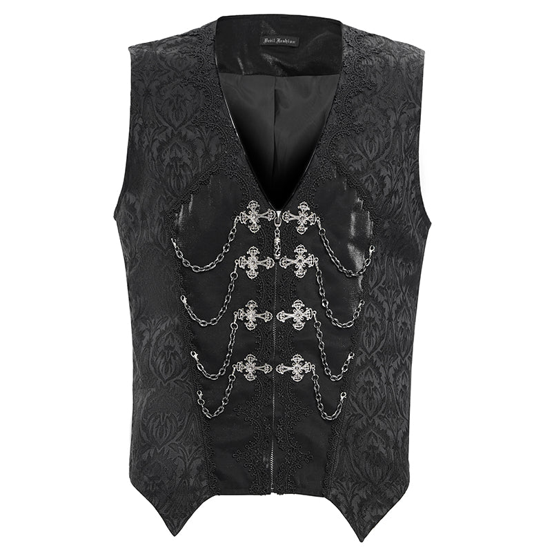 WT089 Gothic jacquard waistcoat