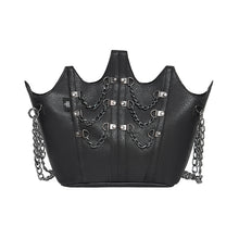Load image into Gallery viewer, AS268 Fine Textured Punk-style Leather Bag with Bat-shaped
