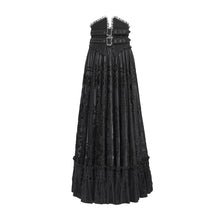 Load image into Gallery viewer, ESKT07001 Gothic 3D velvet flower pattern skirt with corset
