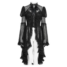 Load image into Gallery viewer, ESHT01901 Stand-Collar Gothic Lace Shirt with Irregular Dot Pattern
