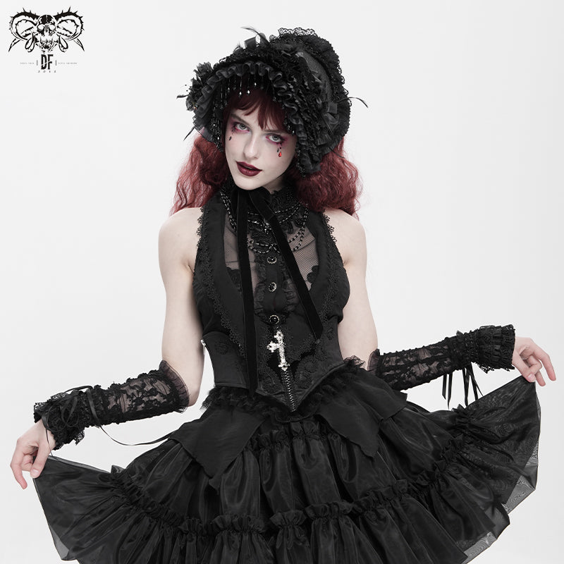 SHT09701 Gothic daily life Sleeveless women Blouse