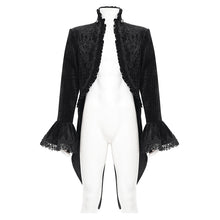 Load image into Gallery viewer, CT250 Gothic vertical velvet swallowtail jacket
