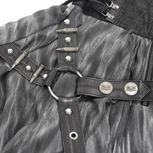 Load image into Gallery viewer, SKT20701 Grey pirate style High waist two-tone chiffon punk skirt
