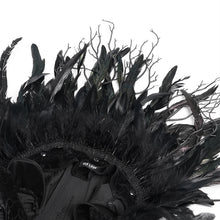 Load image into Gallery viewer, ESKT074 Gothic wedding Custom-made feather branch collar embroidered dress
