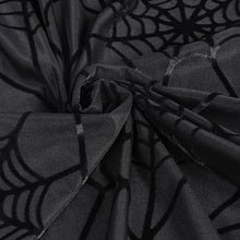 Load image into Gallery viewer, PT253 black women flocked spider web mesh flared trousers
