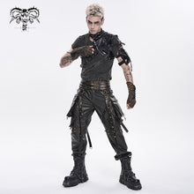 Load image into Gallery viewer, PT301 Punk-style Straight-Leg Faux Leather Trousers (Convertible into Shorts)
