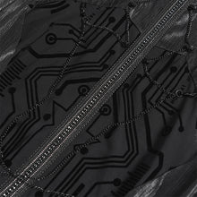 Load image into Gallery viewer, SKT246 Flocked Circuit Board Print Mesh Cyber Dress
