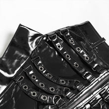 Load image into Gallery viewer, SKT252 Patent Leather Fishtail Punk Skirt

