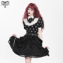 Load image into Gallery viewer, TT22202 Black And White Cross pattern Printed Short Sleeve T-Shirt
