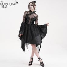 Load image into Gallery viewer, ESKT05301 Cheongsam style small flower mesh dress
