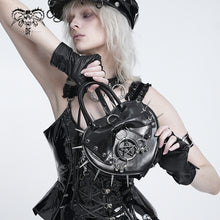 Load image into Gallery viewer, AS31501 Punk-style glossy bag with heart and bow details
