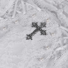 Load image into Gallery viewer, SKT21902 white lolita halterneck tunic dress
