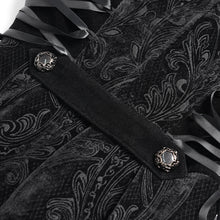 Load image into Gallery viewer, ECT02301  Cashmere diamond check fleece collar Gothic jacket
