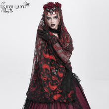 Load image into Gallery viewer, EAS032 Fine Mesh paisley 3D Rose Veil
