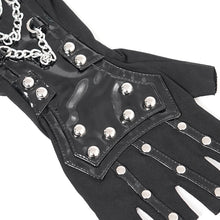 Load image into Gallery viewer, GE041 Women Mid-length patent leather punk gloves
