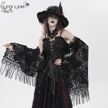 Load image into Gallery viewer, ECA024 Large Floral Wool Shawl with Tassels
