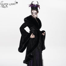 Load image into Gallery viewer, ECT02301  Cashmere diamond check fleece collar Gothic jacket
