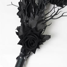 Load image into Gallery viewer, AS302 black vines, roses, and painted snake-headed scepter

