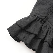 Load image into Gallery viewer, AS20901 black women Gothic rose zipper jacquard corset
