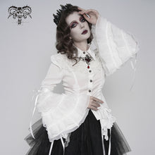 Load image into Gallery viewer, SHT159 Gothic Striped Ruffled Shirt with Flared Sleeves

