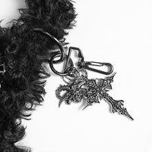 Load image into Gallery viewer, AS316 Inverted Pentagram Studded Curly-Faux-Fur Crossbody Bag
