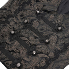 Load image into Gallery viewer, WT09302 men black Gothic embossed waistcoat
