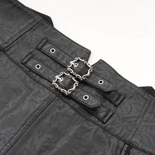 Load image into Gallery viewer, PT266 Gothic pattern leather high waist trousers
