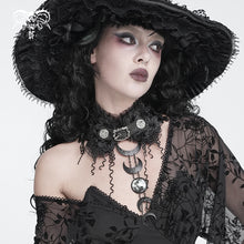 Load image into Gallery viewer, AS298 Gothic Large Rose Jacquard Pattern Woven Collar

