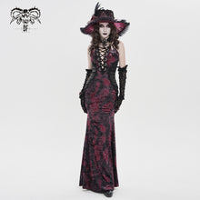 Load image into Gallery viewer, SKT25302 Gothic Velvet Strappy Dress with Side Seam Pleats
