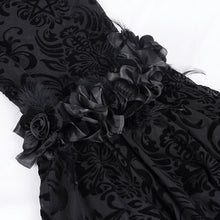 Load image into Gallery viewer, PT256 Flocked flower mesh high waist women&#39;s pants
