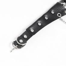 Load image into Gallery viewer, AS244 Punk skull pendant decorated leather collar

