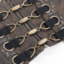 Load image into Gallery viewer, AS197 Steampunk women Distressed leather corset with metal eyelets
