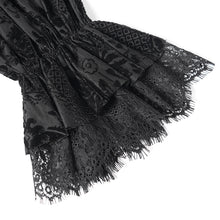 Load image into Gallery viewer, ETT04001 Black Off-shoulder three-quarter sleeve Gothic T-shirt&nbsp;
