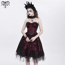 Load image into Gallery viewer, SKT23402 red women Skeleton Printing Gothic Lolita Dress
