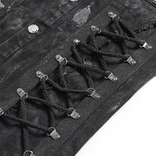 Load image into Gallery viewer, SHT138 Punk raw edges sleeveless shirt

