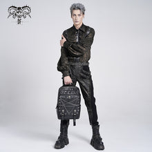 Load image into Gallery viewer, AS208 Punk inverted five-pointed star leather backpack
