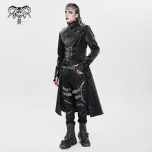 Load image into Gallery viewer, CT268 Shiny palace pattern leather punk jacket
