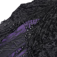 Load image into Gallery viewer, ESKT06702 purple branch mesh gothic skirt
