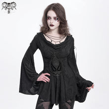 Load image into Gallery viewer, TT290 3D Flower Shoulder Hollow out Gothic T-shirt
