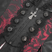 Load image into Gallery viewer, WT095 Rose Jacquard Swallowtail Vest
