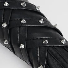 Load image into Gallery viewer, GE047 Super-Stretch Faux Leather Punk Mid-Length Gloves
