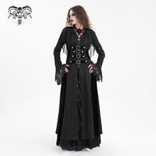 Load image into Gallery viewer, CT24701 Black Gothic long hooded long sleeve coat
