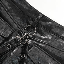 Load image into Gallery viewer, SKT225 Punk shiny cracked rubber men kilt
