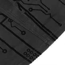 Load image into Gallery viewer, TT319 Women's Punk T-Shirt with Flocked Circuit Board Print and Stand Collar
