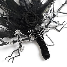 Load image into Gallery viewer, EAS042 A fan with feather-decorated branches

