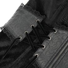 Load image into Gallery viewer, CT26001 Gothic shiny velvet halterneck hooded jacket
