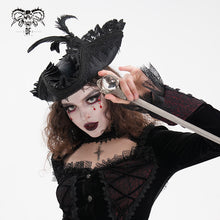 Load image into Gallery viewer, AS201 Black Gothic Women&#39;s Pirate Hat
